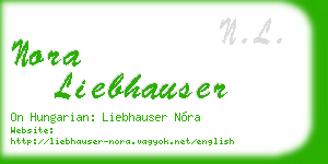 nora liebhauser business card