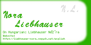 nora liebhauser business card